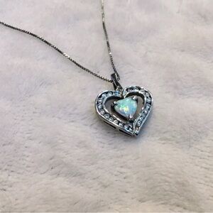 🇮🇹 925 Italy BSI 18” Chain & 925 Cubic Zirconia Heart Pendant